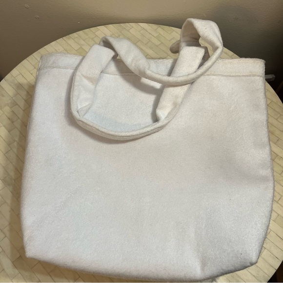 Stoney Clover Lane & Target Collab White Terry Beach Tote - Picture 2 of 13